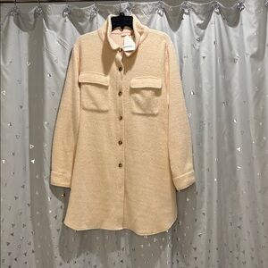 Skies Are Blue Cream Textured Jacket